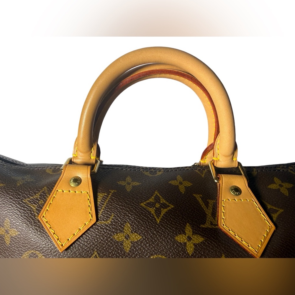 Louis Vuitton Top Handle Bag with Brass Padlock Keys And Dust Bag - Picture 3 of 12